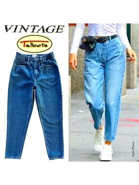 Talbots Vintage Classic Petite Tapered Leg Mom Jeans (~24P)